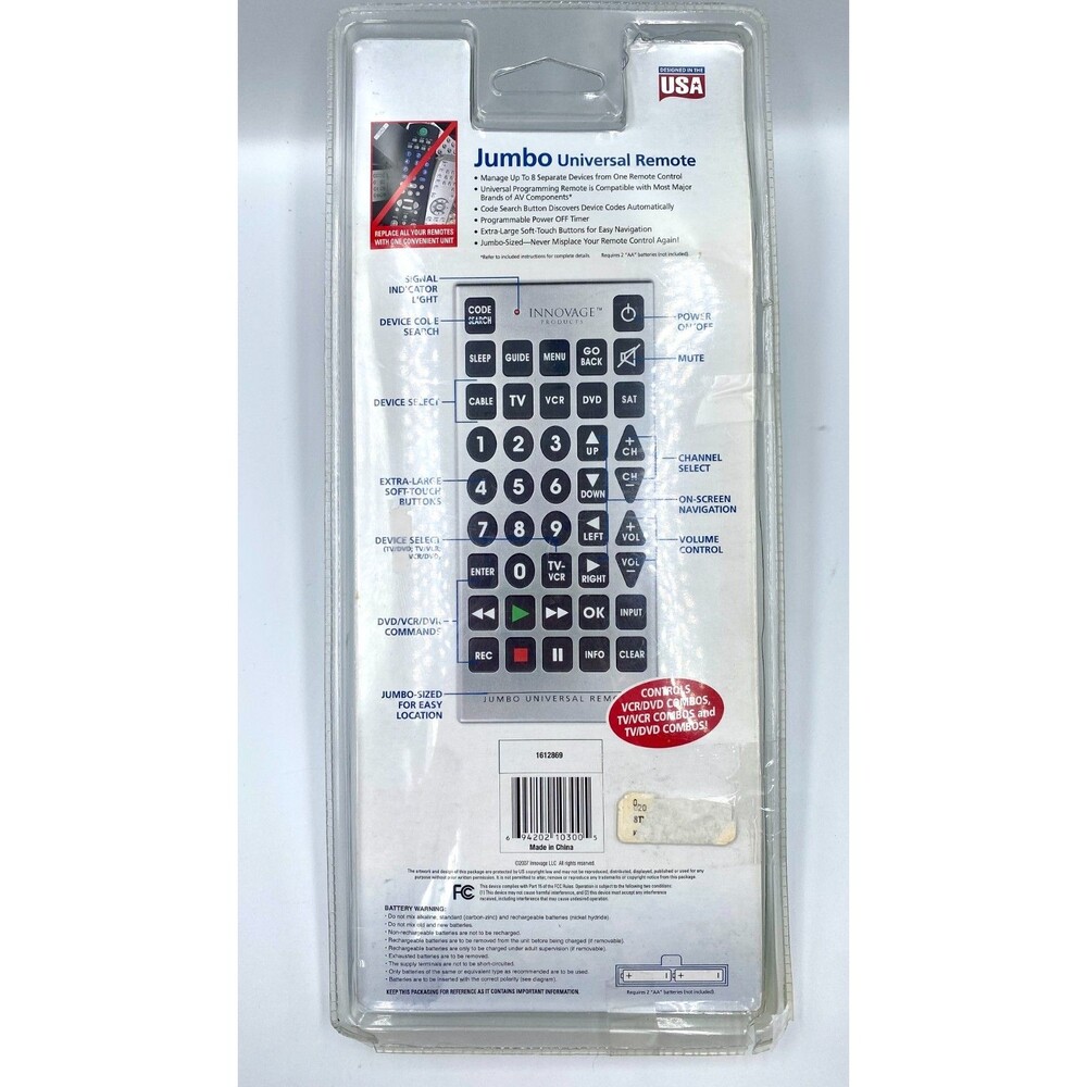 INNOVAGE JUMBO Universable Remote Control - Picture 3 of 3